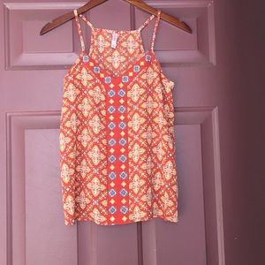 Orange Aztec Tank